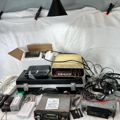 Vintage tape decks, meters, electronics, Flashlites