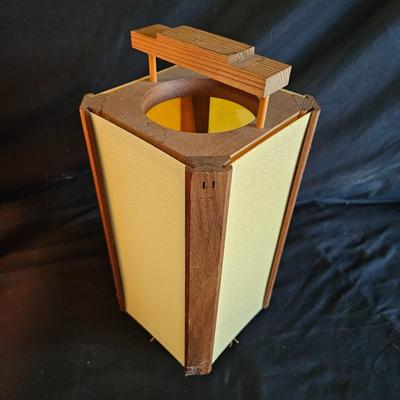 Wood and Rice Paper Lamp and Votive Light (LR-DW)