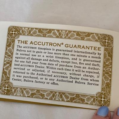 Accutron by Bulova Series 218 Date Model with 14K Gold Case & Original Box (P-HS)