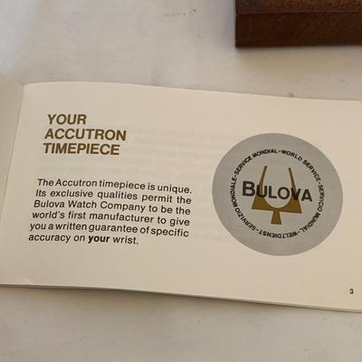 Accutron by Bulova Series 218 Date Model with 14K Gold Case & Original Box (P-HS)