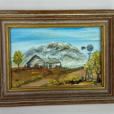  NEW MEXICO ARTIST BETTY CORMIN MINIATURE OIL PAINTING 