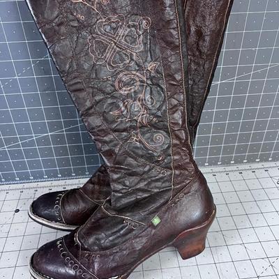 Hand Tooled Leather Boots 