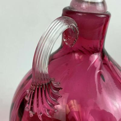  victorian CRANBERRY GLASS CRUET