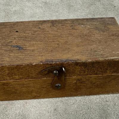  vintage FRACTIONAL WEIGHT SET wood case apothecary pharmaceutical