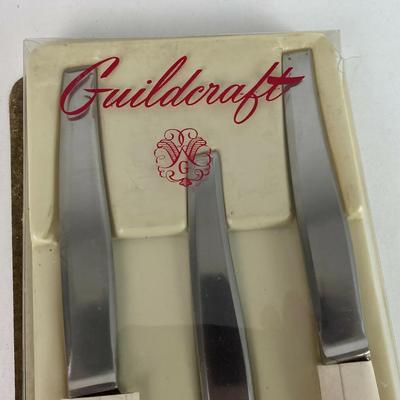 mcm GUILDCRAFT FORGED STAINLESS CARVING SET ITALY 