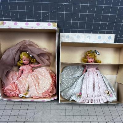 2 Vintage Nancy Ann Story Book Dolls In the Orginal Box