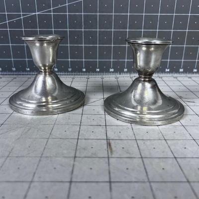 Weighted Sterling Silver Candle Sticks by NEWPORT