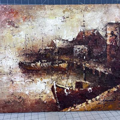 Original Oil Painting by Hanson Very Thick Texture