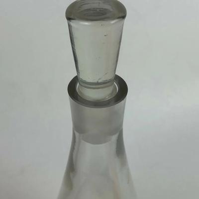 mid century modern CRYSTAL CUT GLASS CRUET 