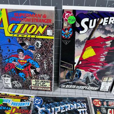 Large Lot of SUPERMAN Comics (11) Sleeved