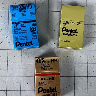 3 NEW Boxes of PENTEL Mechanical Pensil Lead 5mm & 7 mm 