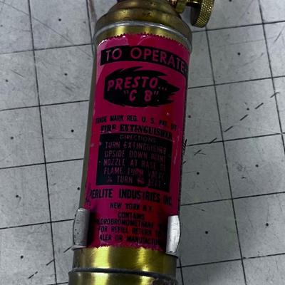 Antique PRESTO C & B. -  Fire Extinguisher 