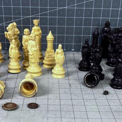 Partial Set of Plastic Chess Set 