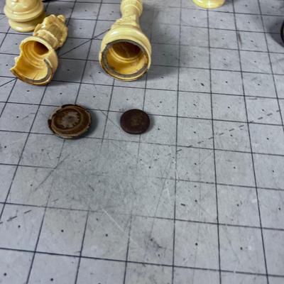 Partial Set of Plastic Chess Set 