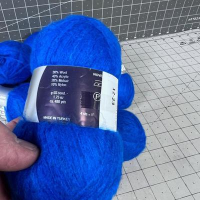 BLUE MOHAIR Yarn, New LACE #ii or II  