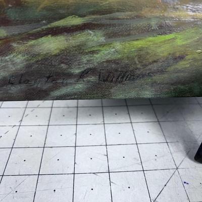 Oil on Board by Clayton R. Williams, NOTED Utah Artist Landscape / Lake 