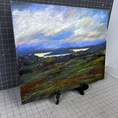 Oil on Board by Clayton R. Williams, NOTED Utah Artist Landscape / Lake 