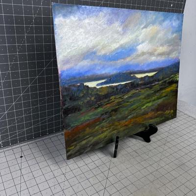 Oil on Board by Clayton R. Williams, NOTED Utah Artist Landscape / Lake 