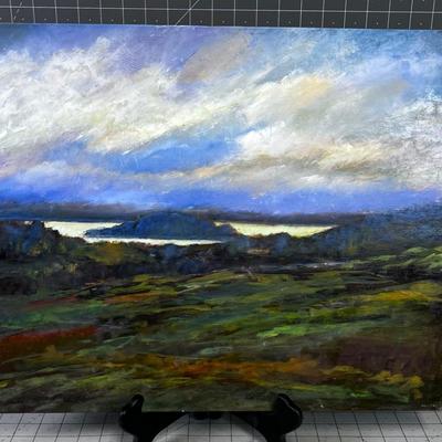 Oil on Board by Clayton R. Williams, NOTED Utah Artist Landscape / Lake 