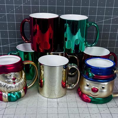 Holiday MUG collection, Mercury Like Finish 8 Total 