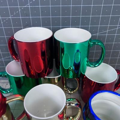 Holiday MUG collection, Mercury Like Finish 8 Total 