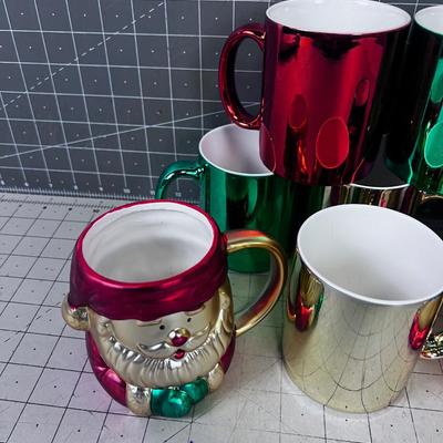 Holiday MUG collection, Mercury Like Finish 8 Total 