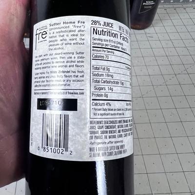 Sutter Home White FRE Zinfandel ALCOHOL FREE (6) 2004 & 2006 Vintages 