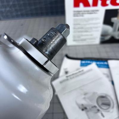 Kitchen Aid; 3 Attachments for Stand; Food Grinder, Strainer and a Food Slicer Shredder 