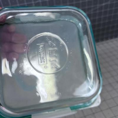 3 GLASS Medium Snapware Lids PYREX 
