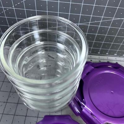 Set of Lock N Lock New Glass Dish with Lid (6) 