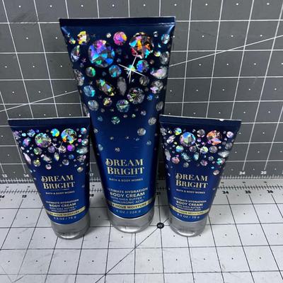 Dream Bright Bath & Body Lotion (3) 2 small and 1 Large