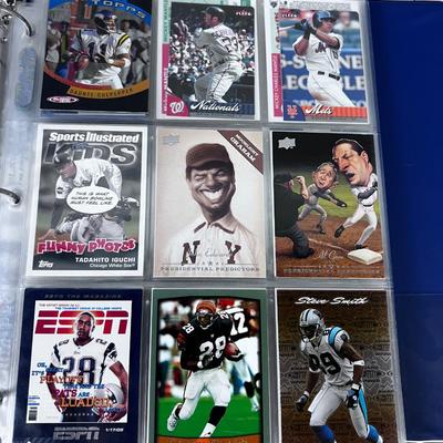 Binder full of Baseball & Football CARDS 