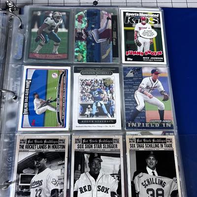 Binder full of Baseball & Football CARDS 