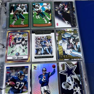 Binder full of Baseball & Football CARDS 