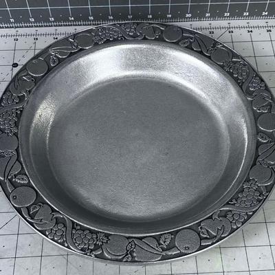 WILTON Pewter Fruit Pie Plate 