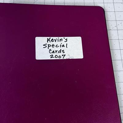 Binder of Baseball Cards, Titled:  KEVIN'S SPECIAL CARDS 2007, Baseball & Football 