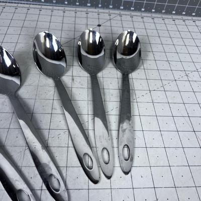 (5)ONEIDA Serving Spoons 