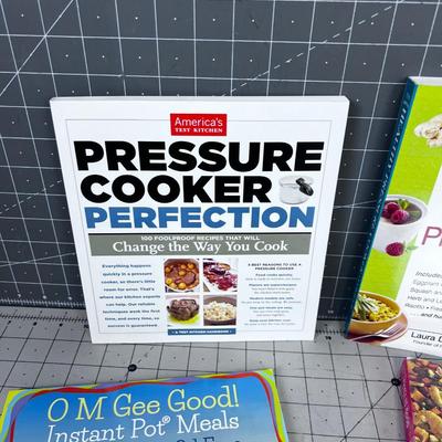 6 COOK BOOKS:  Themed around: Insta pot, Pressure cookers and Such