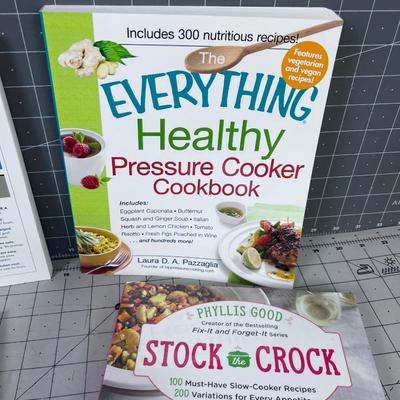 6 COOK BOOKS:  Themed around: Insta pot, Pressure cookers and Such