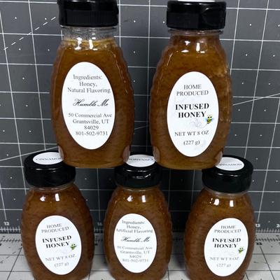 HOME PRODUCED HONEY From Grantsville, UT (5 - 8ounce bottles) 