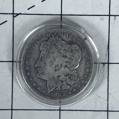 1882 O Morgan Silver Dollar 