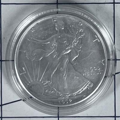 1992 United States Liberty's 1 Troy Once Fine Silver .999