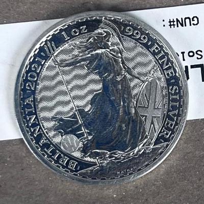BRITANNIA 2021 .999 Fine Silver One ounce Coin 