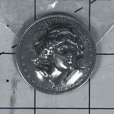 1887 MORGAN REPOUSSE Pop 3 D Coin 