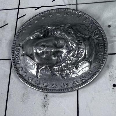 1887 MORGAN REPOUSSE Pop 3 D Coin 