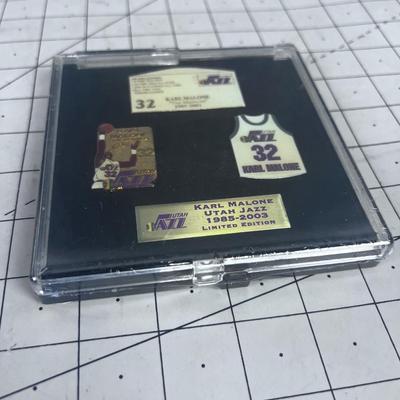 JAZZ Pin Set, Karl Malone, COLLECTIBLE! 