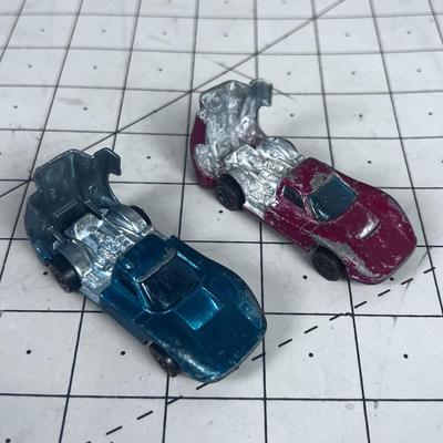 2 Vintage HOT WHEELS Redline Ford MK IV 