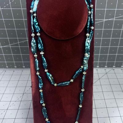 Gorgeous! Blue Green FRESH WATER PEARLS 