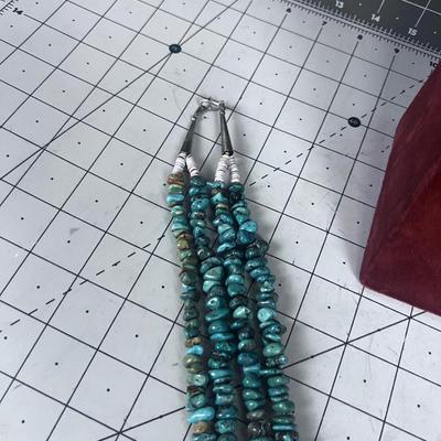 Devine Turquoise Pebbles 2 Strands With Incredible Clasp
