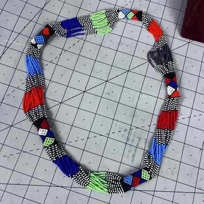 Native American Colorful Beaded Necklace